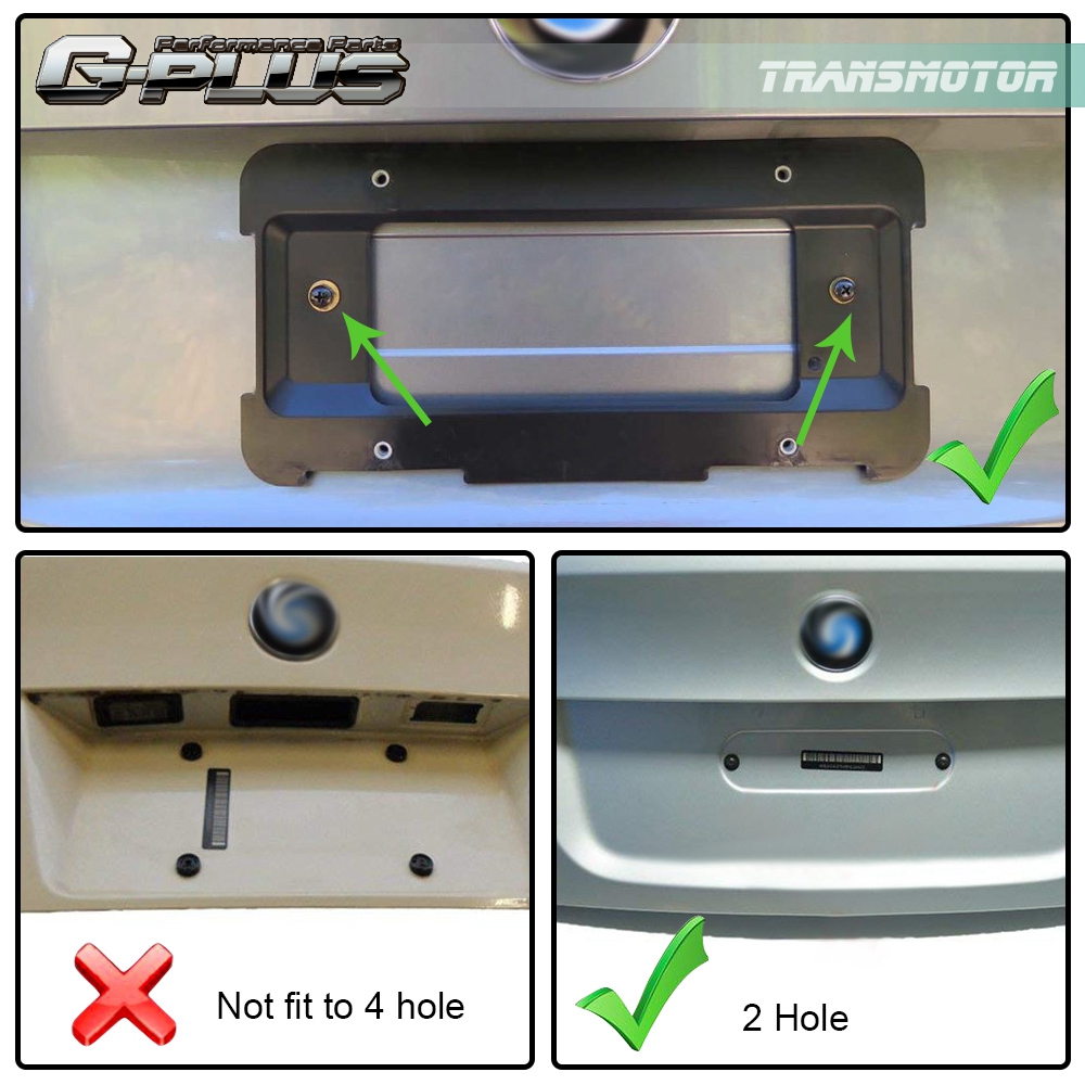 Rear License Plate Holder Bracket For BMW Mount Frame Tag Base + Screws