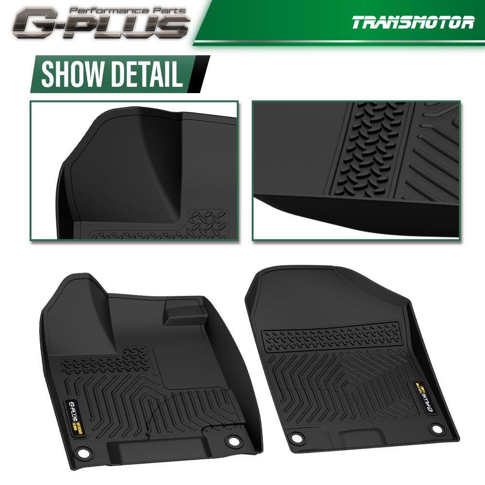 G-PLUS 3D Molded TPE Floor Mats For Honda Pilot 2016-2022 All Weather Liners