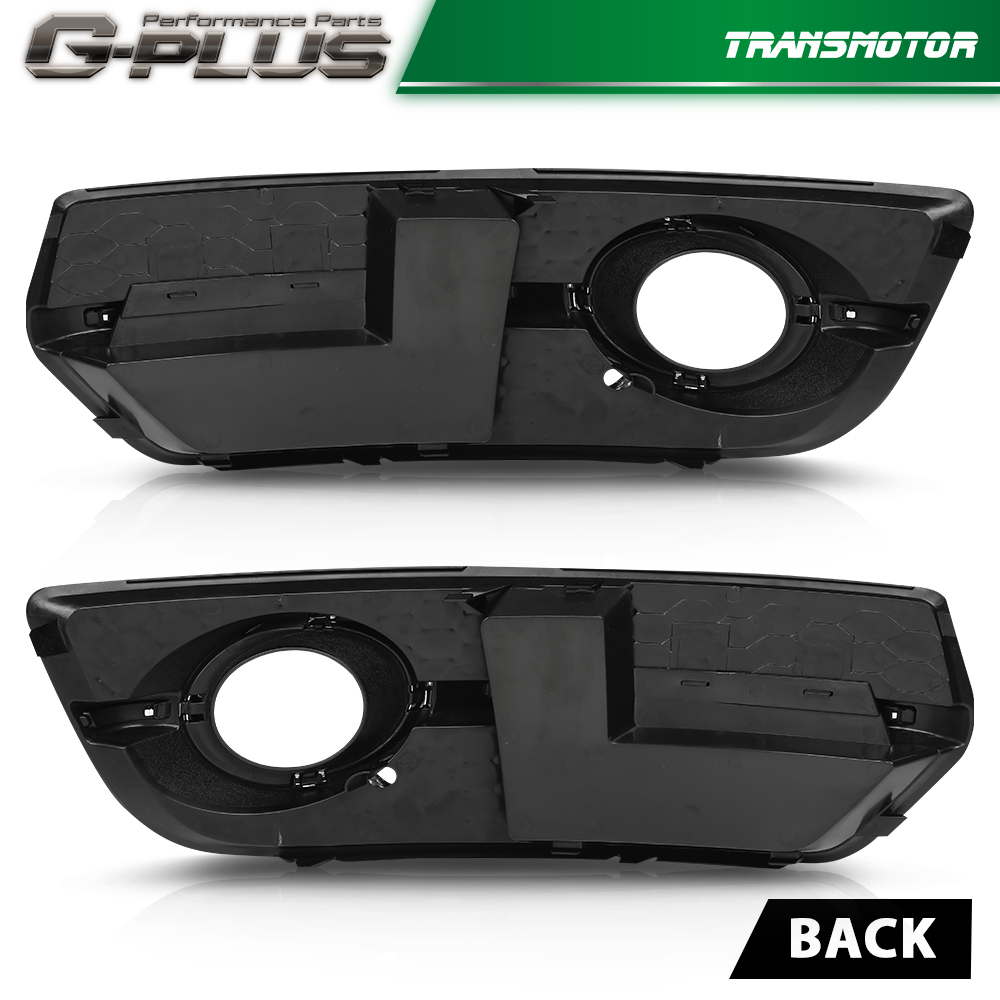 CHEDA Fog Light Cover Grill For 2009-2012 Audi Q5 (No S-Line) – Gloss Black & Chrome - View #3