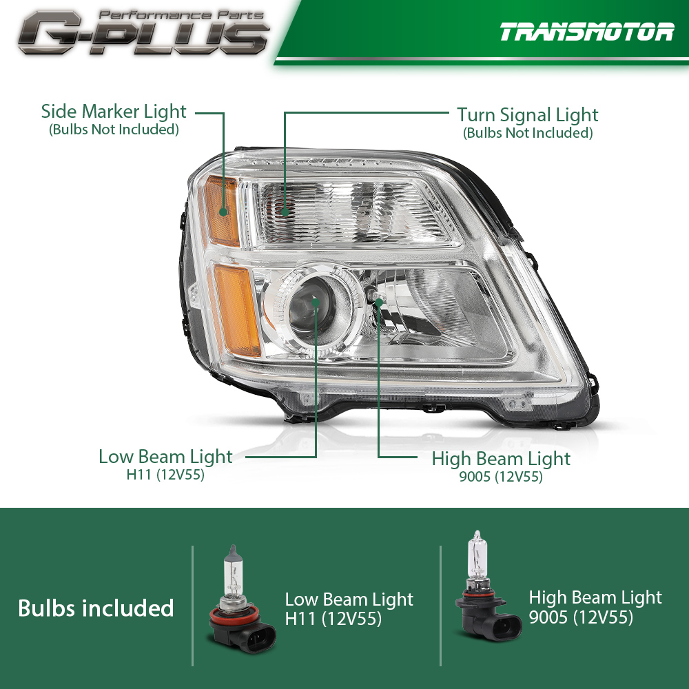 For GMC Terrain 2010 2011 2012 2013 2014 2015 LED Headlight Hi/Lo Beam&Fog Light - Foto 6