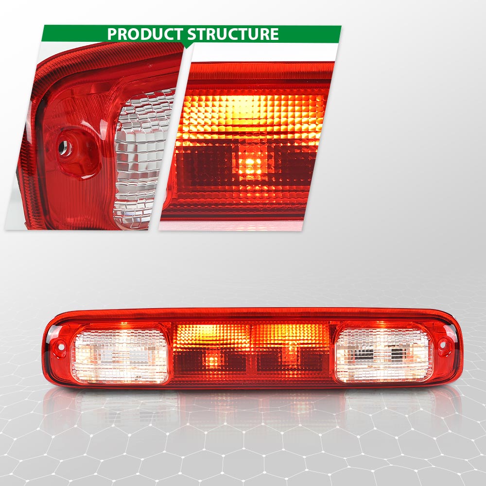 High Mount 3rd Brake Light For 1999-2007 Chevy Silverado & GMC Sierra - Clear Lens 8 thumbnail image