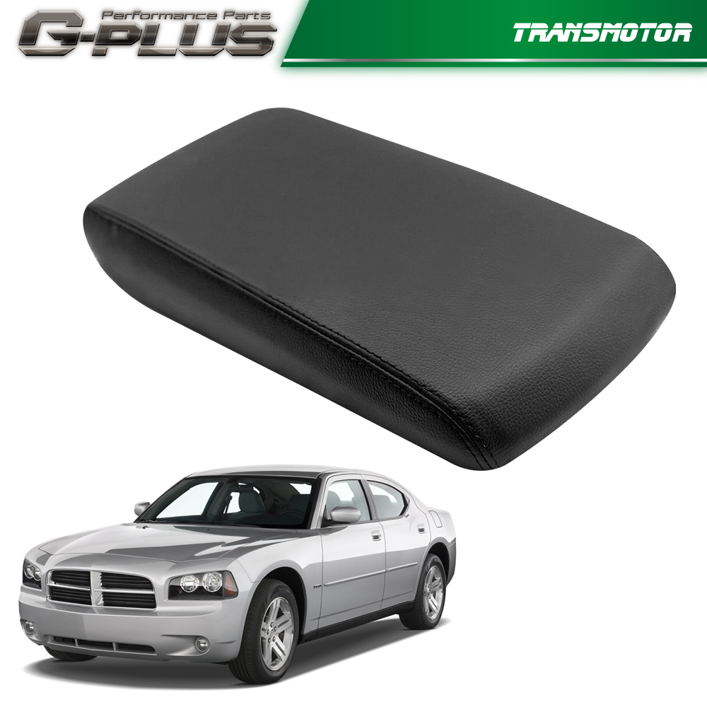Gray PU Leather Center Console Armrest Cover For 2008-2010 Dodge Charger – Front