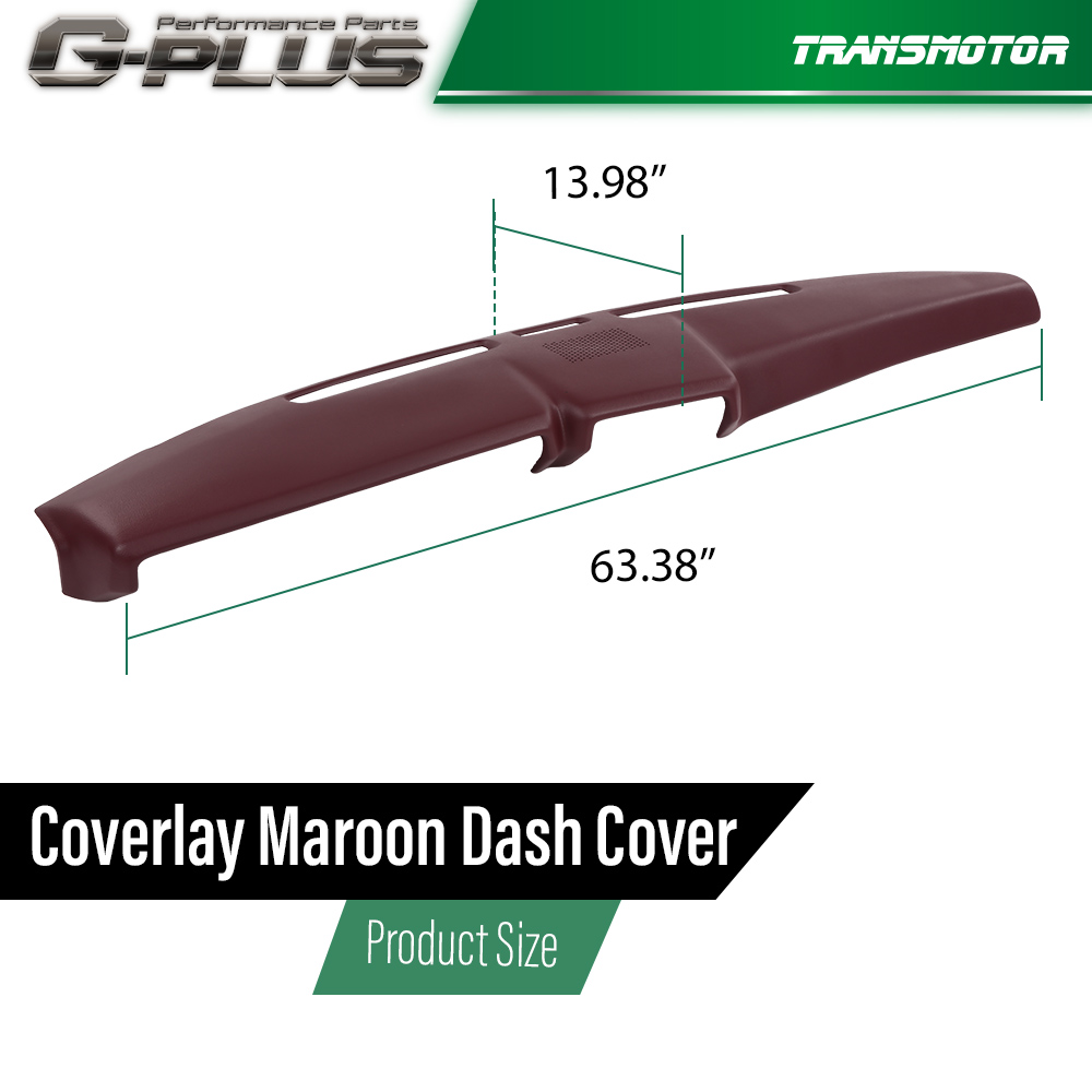 KUAFU Brown Dashboard Cover For 1980-1986 Ford F-Series & Bronco - ABS Plastic, Waterproof, Easy Install