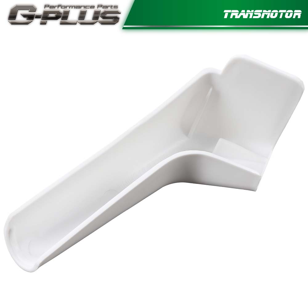 4-Piece White RV Camper Rain Gutter Spout Extensions (Long Version) - Left & Right Sides