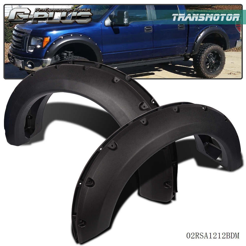 G-PLUS Wheel Fender Flares Compatible with Ford F150 2004-2008 Compatible with Lincoln Mark LT 2007-2008 Pickup Textured Black,Rivet Pocket Style Set Bolt on G-PLUS Wheel Fender Flares Compatible with Ford F150 2004-2008 Compatible with Lincoln Mark LT 2007-2008 Pickup Textured Black,Rivet Pocket Style Set Bolt on