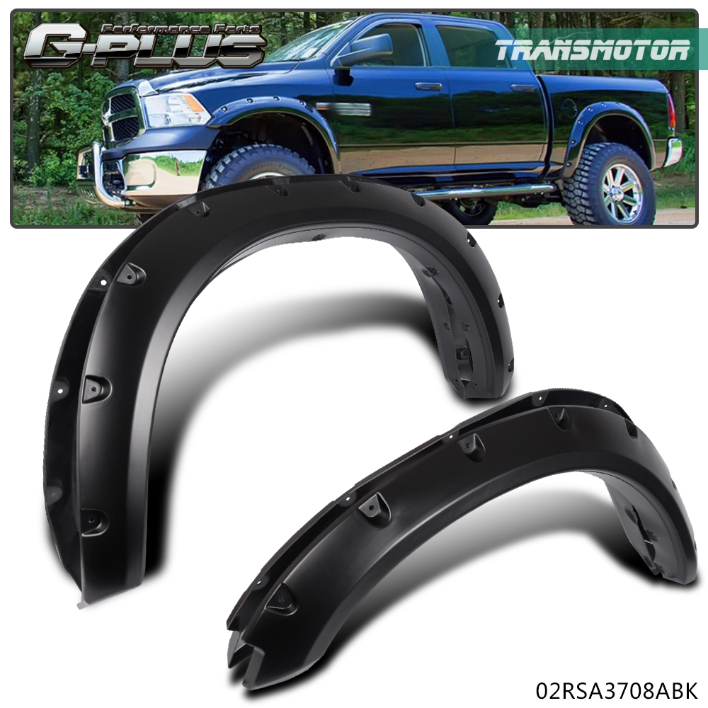 4PCS Fender Flares Pocket Rivet Bolt Style For Dodge Ram 1500 Black