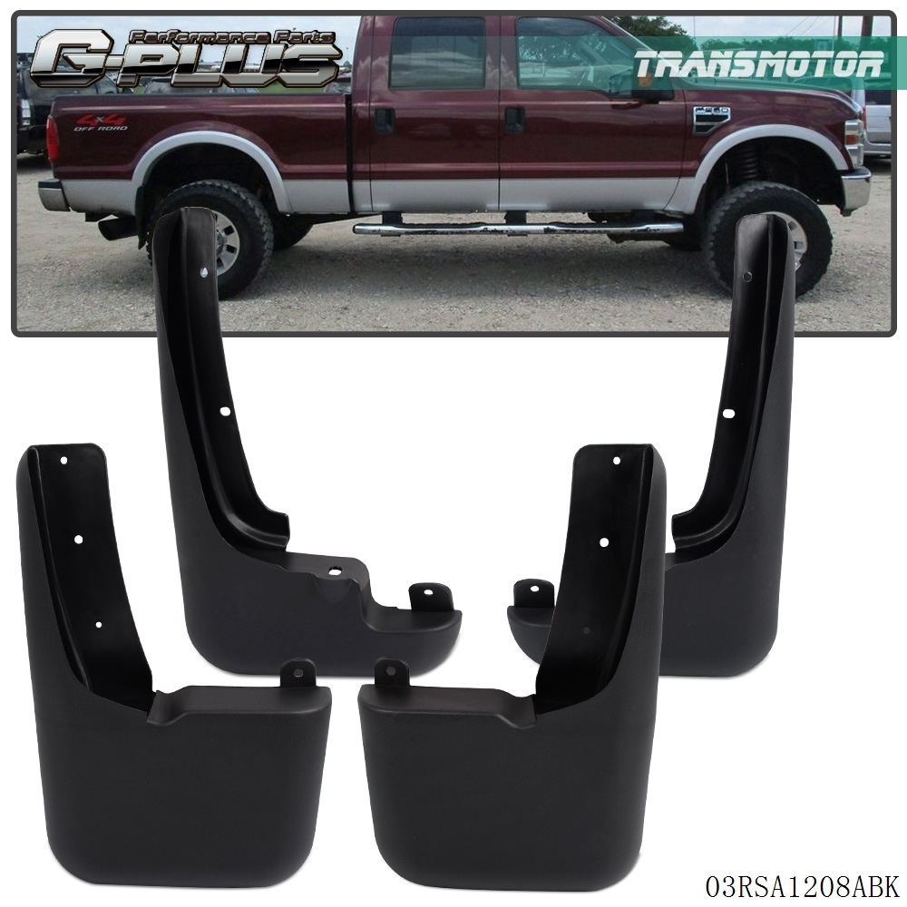 Mud Flaps Splash Guards Molded For Ford F250 F350 with Fender Flares